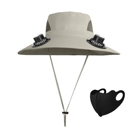 Darzheoy Solar Fan Hat Wide Brim Solar Fan Hat Outdoor Wide Brim Sun Hat with Solar Fan Fishing Hat, V1189-WXFWAL-20260326-02469