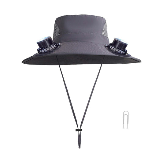 Darzheoy Solar Fan Hat Wide Brim Solar Fan Hat Outdoor Wide Brim Sun Hat with Solar Fan Fishing Hat, V1189-WXFWAL-20260326-02473