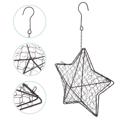 HOOWIFFY Iron Wire Wall Planter Hanging Basket Decorative Flower Pot Holder Space Saving for Indoor Outdoor V1189-WXFWAL-20260326-02489