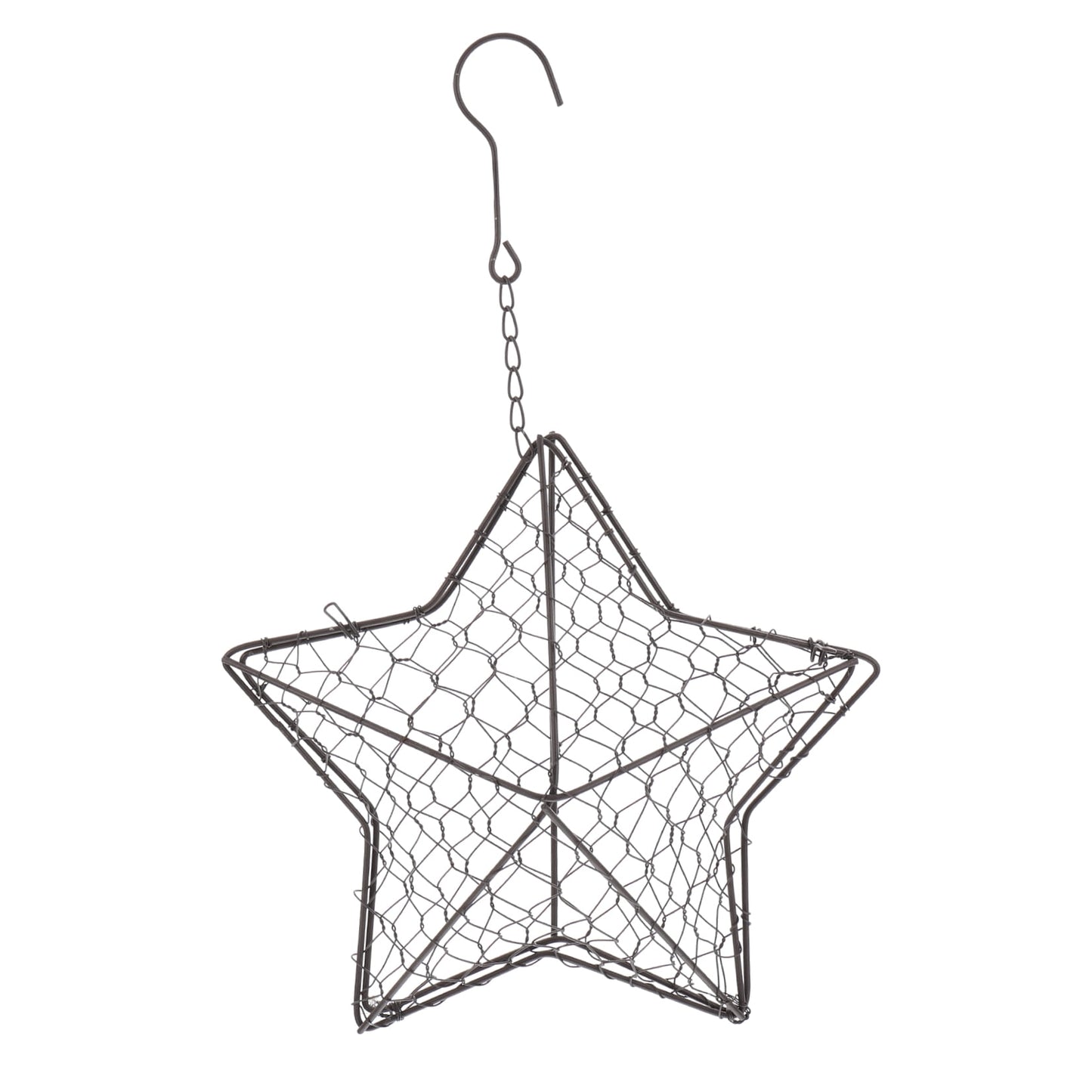 HOOWIFFY Iron Wire Wall Planter Hanging Basket Decorative Flower Pot Holder Space Saving for Indoor Outdoor V1189-WXFWAL-20260326-02489