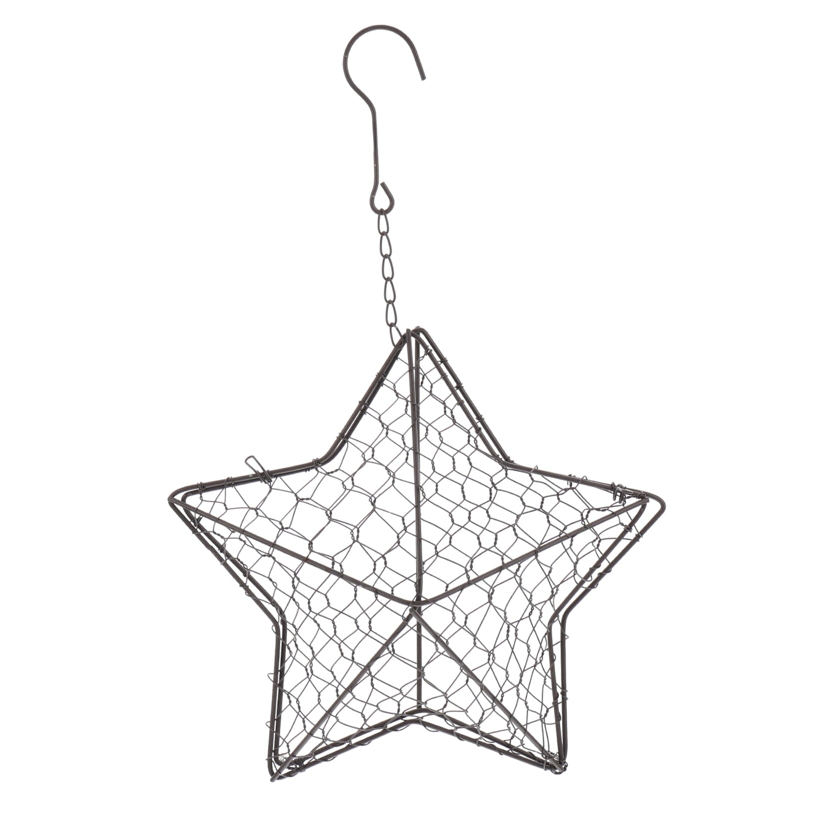 HOOWIFFY Iron Wire Wall Planter Hanging Basket Decorative Flower Pot Holder Space Saving for Indoor Outdoor V1189-WXFWAL-20260326-02489