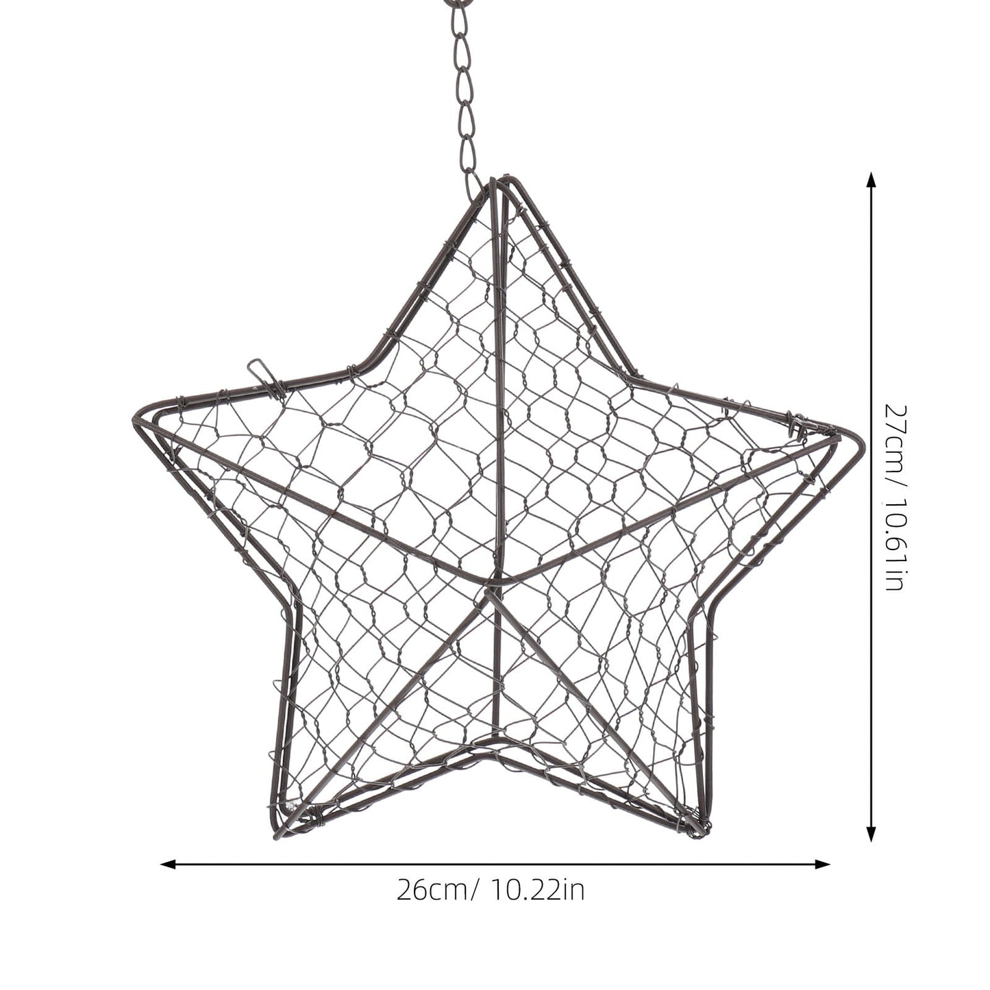 HOOWIFFY Iron Wire Wall Planter Hanging Basket Decorative Flower Pot Holder Space Saving for Indoor Outdoor V1189-WXFWAL-20260326-02489