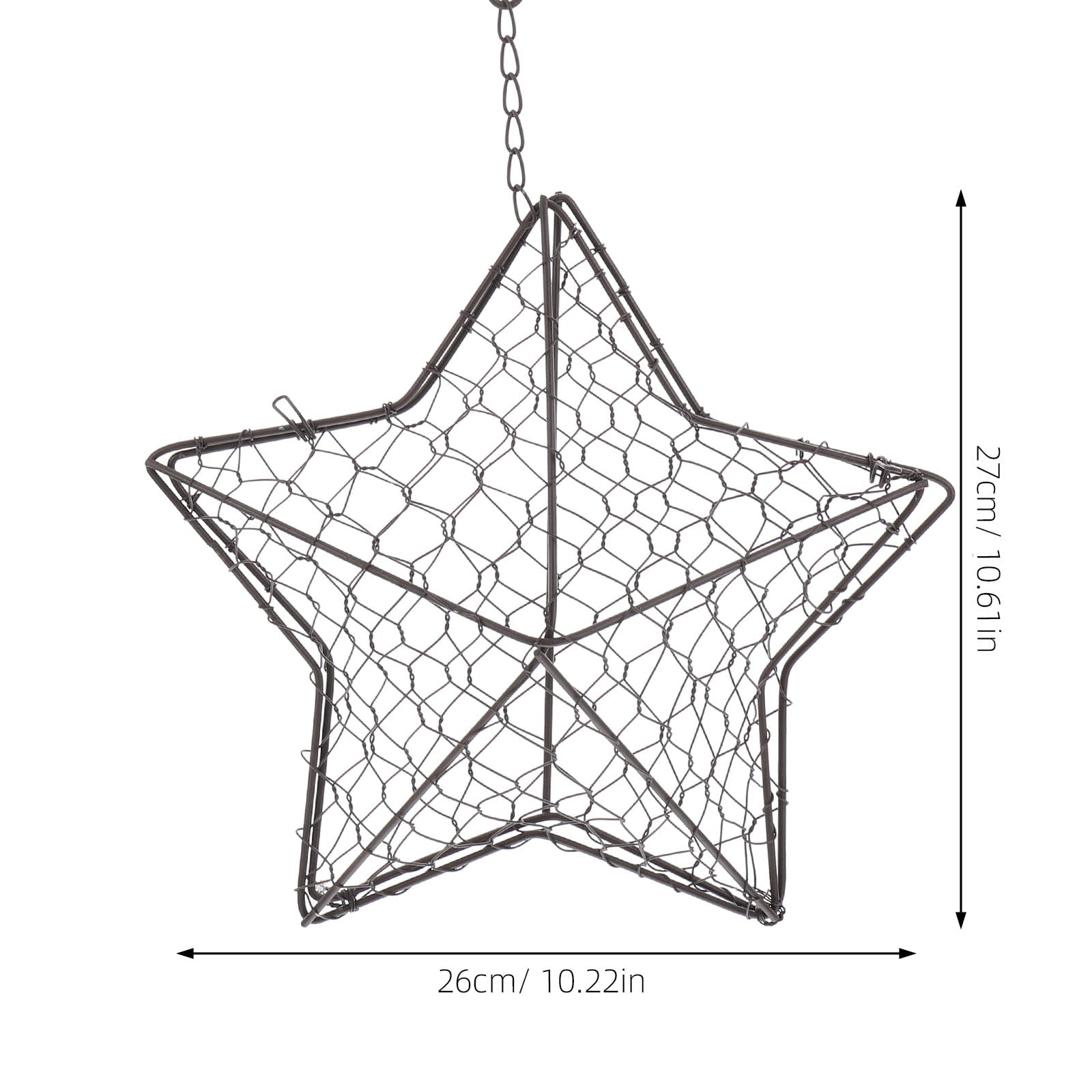 HOOWIFFY Iron Wire Wall Planter Hanging Basket Decorative Flower Pot Holder Space Saving for Indoor Outdoor V1189-WXFWAL-20260326-02489