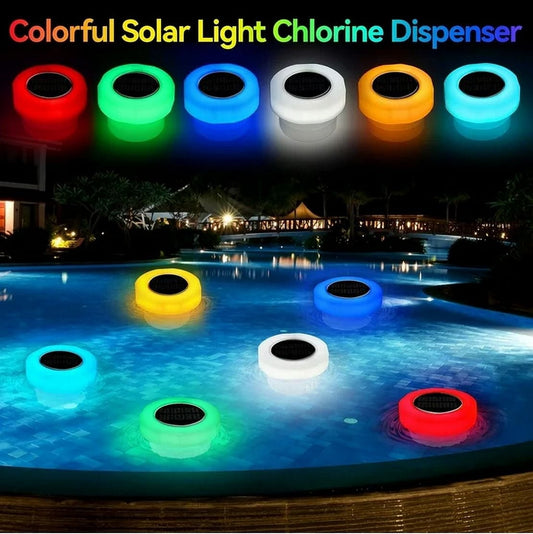 Darzheoy Pool Chlorine Floater, Chlorine Tablet Floater with Solar Light, Floating Chlorine Dispenser Fit 1" V1189-WXFWAL-20260326-02499