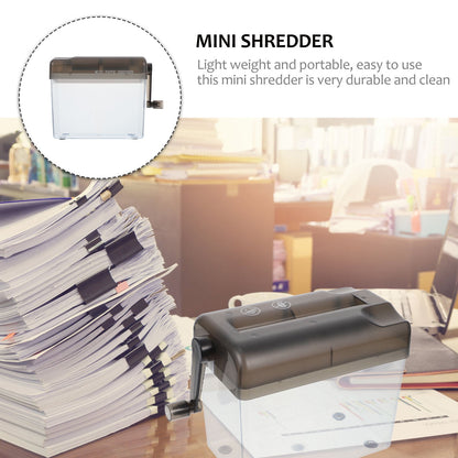 HOOWIFFY Manual Desktop Paper Shredder Black, Compact Office Document Cutter for Home and Work, 1 Piece V1189-WXFWAL-20260326-02504