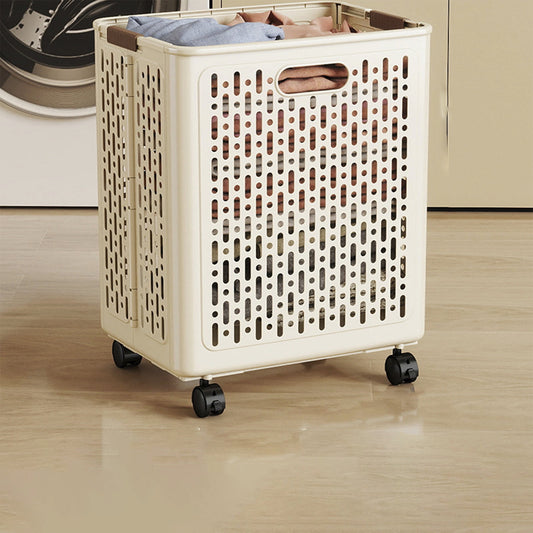 Chmadoxn Collapsible Laundry Hamper with Wheels - Foldable Storage Basket for Clothes, Toys & Organizing | V1189-WXFWAL-20260326-02505