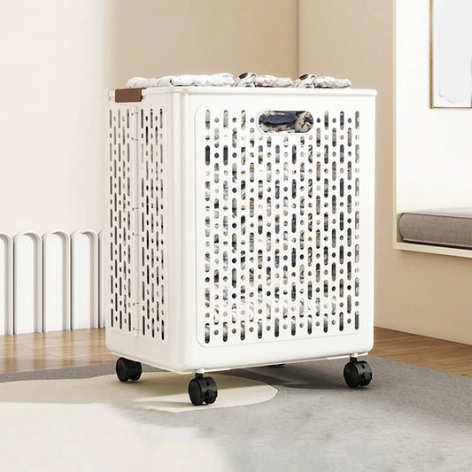Chmadoxn Collapsible Laundry Hamper with Wheels - Foldable Storage Basket for Clothes, Toys & Organizing | V1189-WXFWAL-20260326-02506