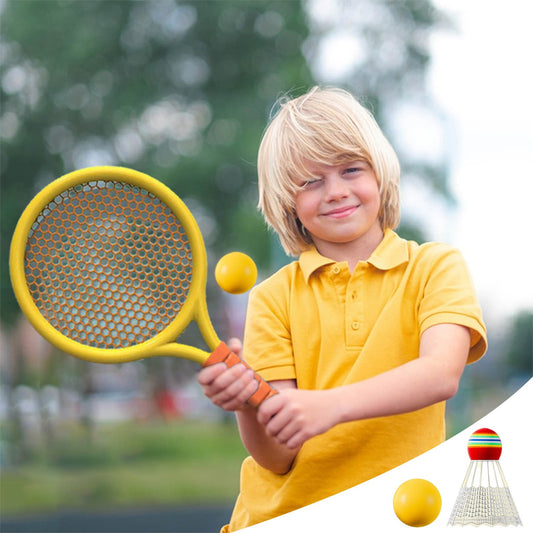 Chmadoxn Kids Badminton & Tennis Set - Racket Family Sports Gift with Balls, Lightweight Beginner Gear for V1189-WXFWAL-20260326-02510