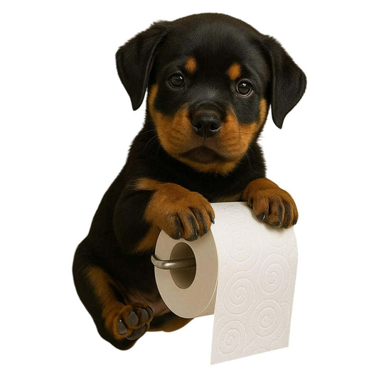 Darzheoy Dogs Toilet Roll Holder Series, 3D Resin Cute Dog Towel Rack, Wall Mouted Toilets Paper Storage V1189-WXFWAL-20260326-02517