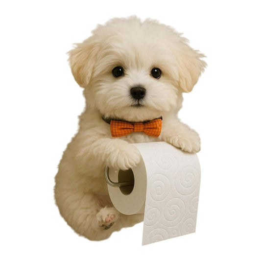 Darzheoy Dogs Toilet Roll Holder Series, 3D Resin Cute Dog Towel Rack, Wall Mouted Toilets Paper Storage V1189-WXFWAL-20260326-02518