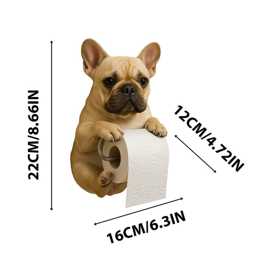 Darzheoy Dogs Toilet Roll Holder Series, 3D Resin Cute Dog Towel Rack, Wall Mouted Toilets Paper Storage V1189-WXFWAL-20260326-02519