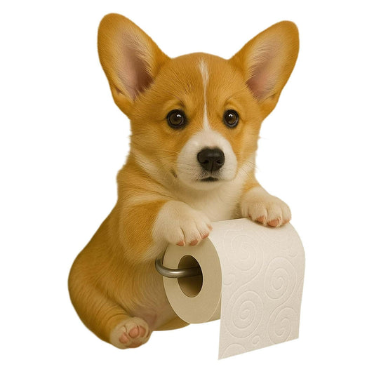 Darzheoy Dogs Toilet Roll Holder Series, 3D Resin Cute Dog Towel Rack, Wall Mouted Toilets Paper Storage V1189-WXFWAL-20260326-02521