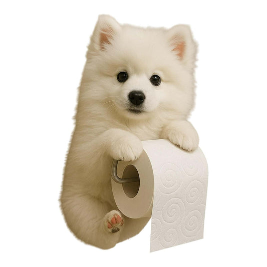 Darzheoy Dogs Toilet Roll Holder Series, 3D Resin Cute Dog Towel Rack, Wall Mouted Toilets Paper Storage V1189-WXFWAL-20260326-02522