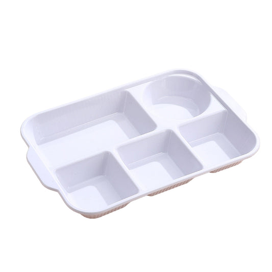 Darzheoy Unbreakable Divided Plates, 5-Compartment Wheat Straw Tray Divided Food Plates Lunch Trays Section V1189-WXFWAL-20260326-02539