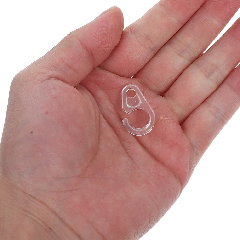 HOOWIFFY 30Pcs Curtain Hoops Transparent Plastic for Effortless Installation Home Decor V1189-WXFWAL-20260326-02545