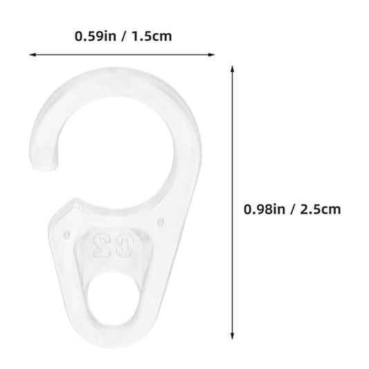 HOOWIFFY 30Pcs Curtain Hoops Transparent Plastic for Effortless Installation Home Decor V1189-WXFWAL-20260326-02545