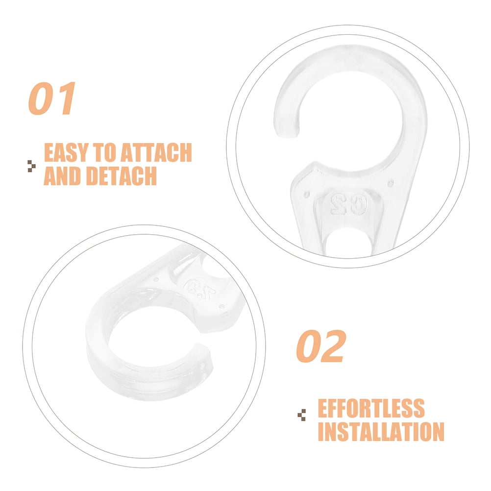HOOWIFFY 30Pcs Curtain Hoops Transparent Plastic for Effortless Installation Home Decor V1189-WXFWAL-20260326-02545