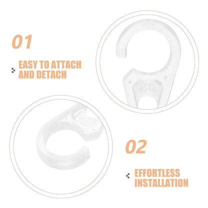 HOOWIFFY 30Pcs Curtain Hoops Transparent Plastic for Effortless Installation Home Decor V1189-WXFWAL-20260326-02545