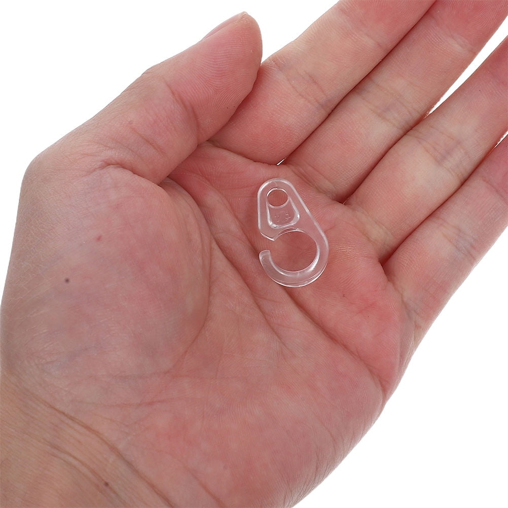 HOOWIFFY 30Pcs Curtain Hoops Transparent Plastic for Effortless Installation Home Decor V1189-WXFWAL-20260326-02545