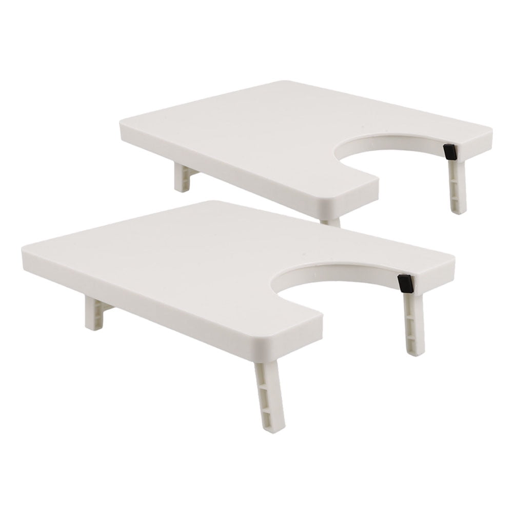 HOOWIFFY 2-Pack White Plastic Sewing Machine Extension Tables with Expanded Workspace for Crafting and Sewing V1189-WXFWAL-20260326-02547