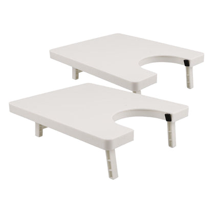 HOOWIFFY 2-Pack White Plastic Sewing Machine Extension Tables with Expanded Workspace for Crafting and Sewing V1189-WXFWAL-20260326-02547