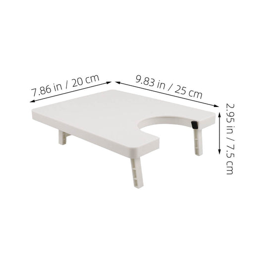 HOOWIFFY 2-Pack White Plastic Sewing Machine Extension Tables with Expanded Workspace for Crafting and Sewing V1189-WXFWAL-20260326-02547