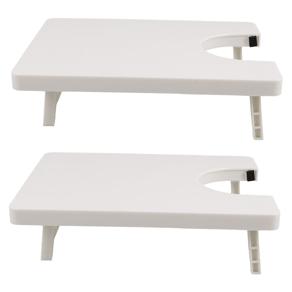 HOOWIFFY 2-Pack White Plastic Sewing Machine Extension Tables with Expanded Workspace for Crafting and Sewing V1189-WXFWAL-20260326-02547