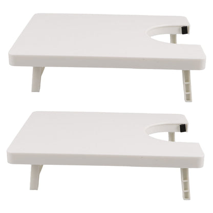 HOOWIFFY 2-Pack White Plastic Sewing Machine Extension Tables with Expanded Workspace for Crafting and Sewing V1189-WXFWAL-20260326-02547