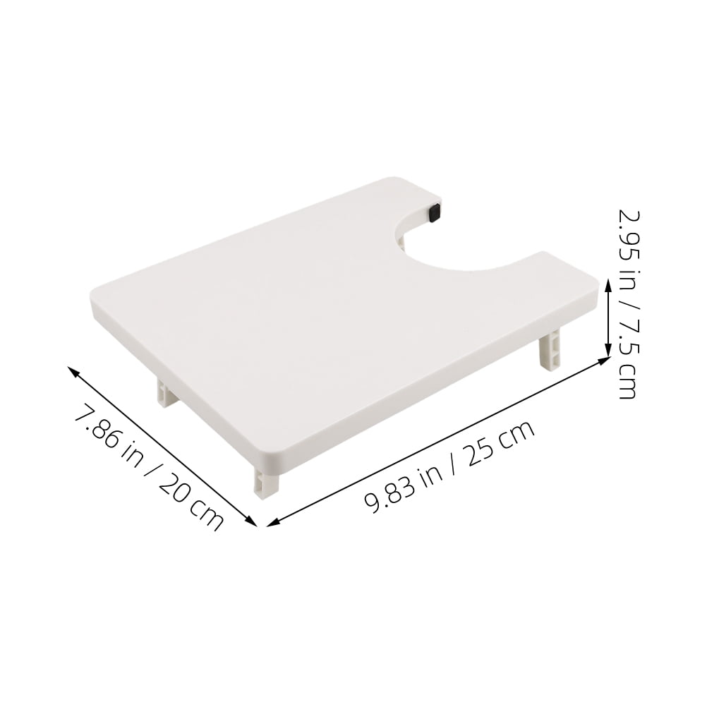 HOOWIFFY 2-Pack White Plastic Sewing Machine Extension Tables with Expanded Workspace for Crafting and Sewing V1189-WXFWAL-20260326-02547