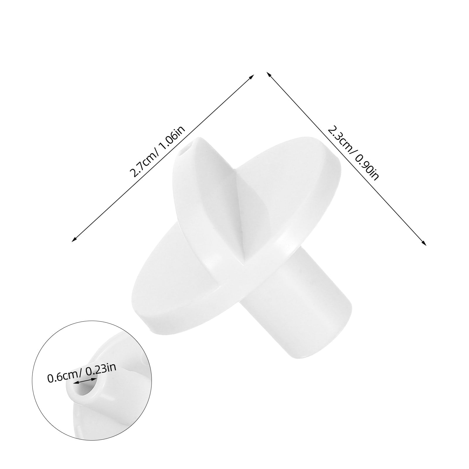 HOOWIFFY Appliance Temperature Knob Thermostat Control Knob Plastic White 1Pcs for Display Cabinet V1189-WXFWAL-20260326-02551