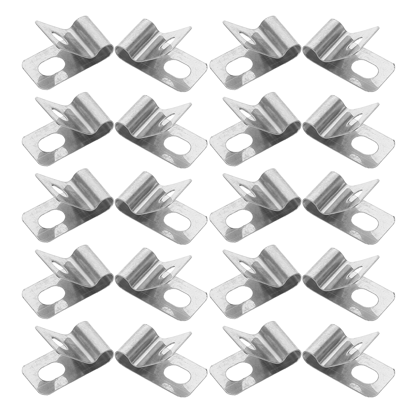 HOOWIFFY 100Pcs Stainless Steel Metal Wire Fence Clips for Quick and Easy Installation Fixing Accessories V1189-WXFWAL-20260326-02557