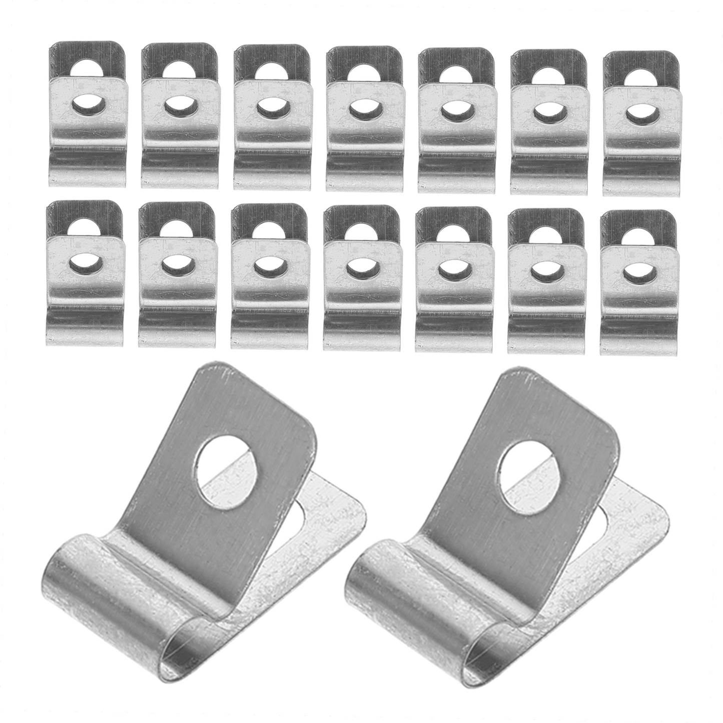 HOOWIFFY 100Pcs Stainless Steel Metal Wire Fence Clips for Quick and Easy Installation Fixing Accessories V1189-WXFWAL-20260326-02557