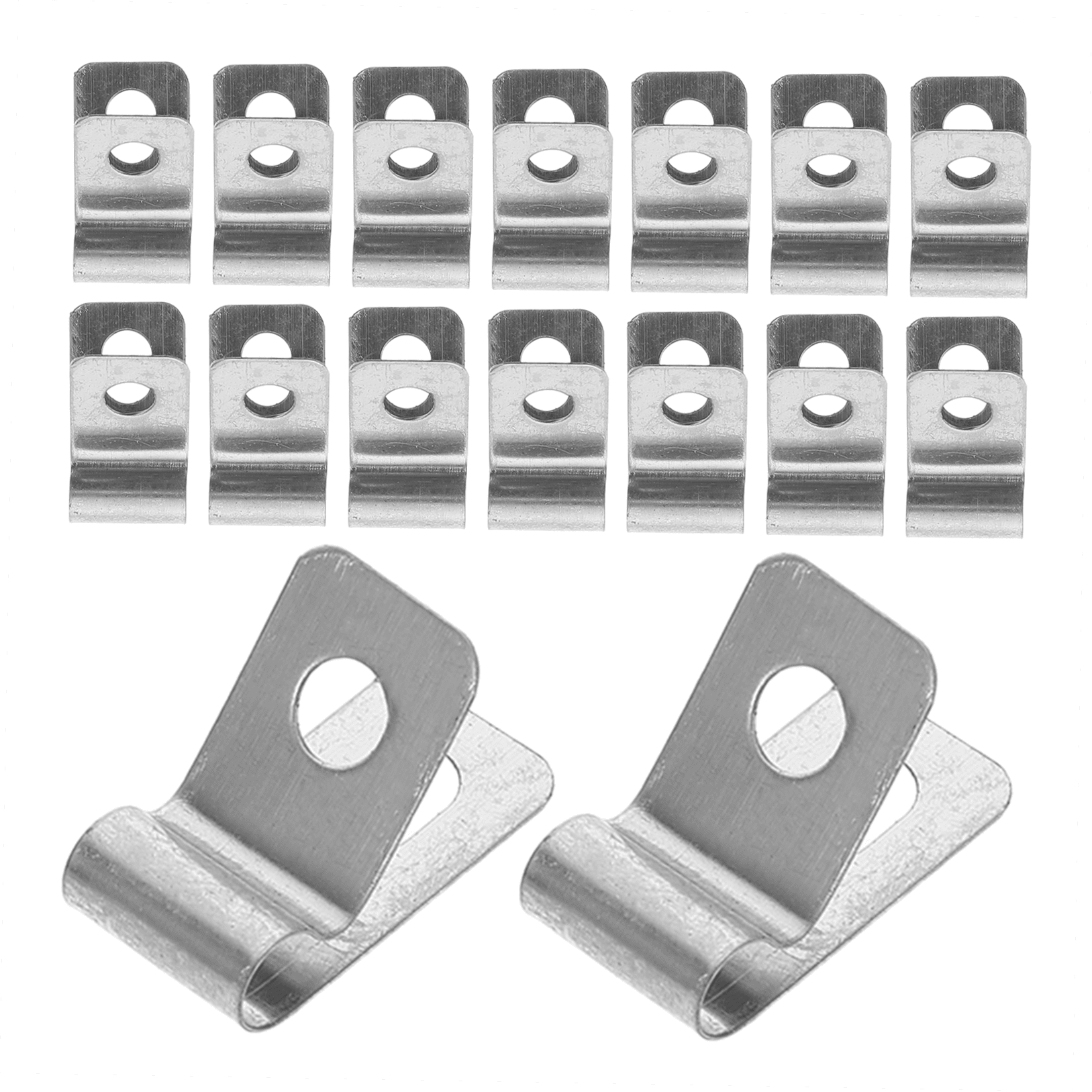 HOOWIFFY 100Pcs Stainless Steel Metal Wire Fence Clips for Quick and Easy Installation Fixing Accessories V1189-WXFWAL-20260326-02557