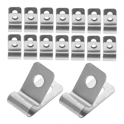 HOOWIFFY 100Pcs Stainless Steel Metal Wire Fence Clips for Quick and Easy Installation Fixing Accessories V1189-WXFWAL-20260326-02557
