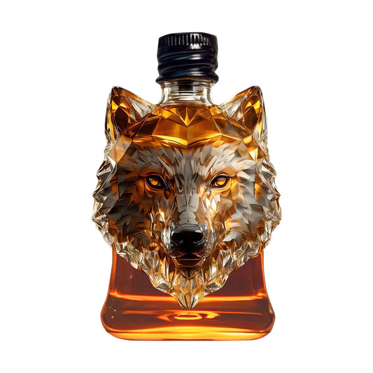 Darzheoy Wolf Whiskey Bottle, Funny Wolf Whiskey Bottle, 3D Wolf Shape Glass, Wine Decanter for Men Dad, Home V1189-WXFWAL-20260326-02562