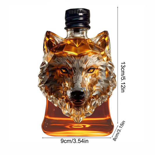 Darzheoy Wolf Whiskey Bottle, Funny Wolf Whiskey Bottle, 3D Wolf Shape Glass, Wine Decanter for Men Dad, Home V1189-WXFWAL-20260326-02562