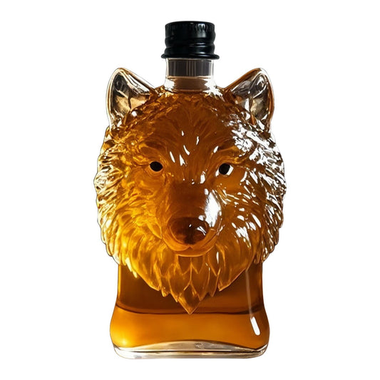 Darzheoy Wolf Whiskey Bottle, Funny Wolf Whiskey Bottle, 3D Wolf Shape Glass, Wine Decanter for Men Dad, Home V1189-WXFWAL-20260326-02563