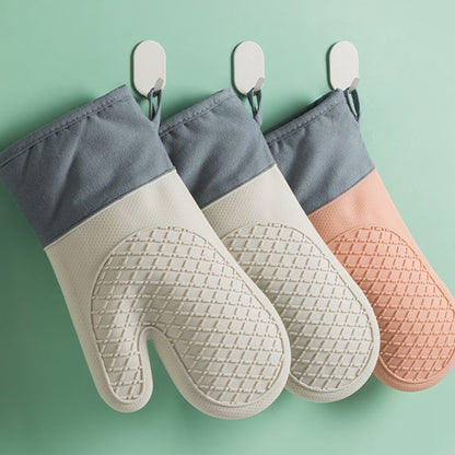 HOOWIFFY Silicone Oven Mitts Baking Gloves White 2 Pieces for Kitchen Cooking V1189-WXFWAL-20260326-02573