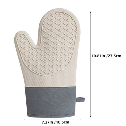 HOOWIFFY Silicone Oven Mitts Baking Gloves White 2 Pieces for Kitchen Cooking V1189-WXFWAL-20260326-02573