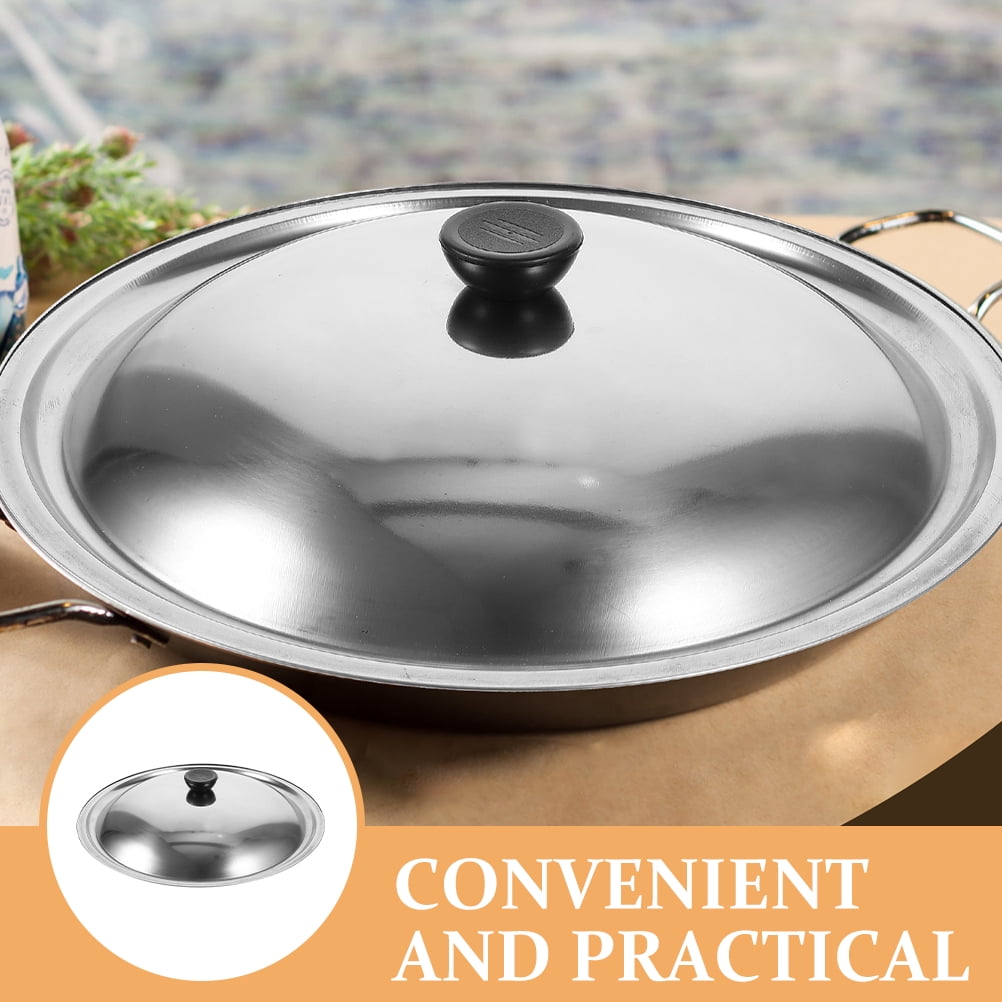 HOOWIFFY Stainless Steel Pot Lid for Kitchen Easy Clean Universal Pan Cover with Sturdy Handle 11.8 Inches V1189-WXFWAL-20260326-02589