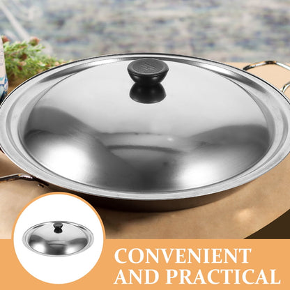 HOOWIFFY Stainless Steel Pot Lid for Kitchen Easy Clean Universal Pan Cover with Sturdy Handle 11.8 Inches V1189-WXFWAL-20260326-02589