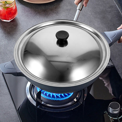 HOOWIFFY Stainless Steel Pot Lid for Kitchen Easy Clean Universal Pan Cover with Sturdy Handle 11.8 Inches V1189-WXFWAL-20260326-02589