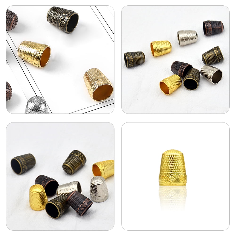 HOOWIFFY Portable Copper Thimble Golden Sewing Accessory for Beginners 10Pcs V1189-WXFWAL-20260326-02592