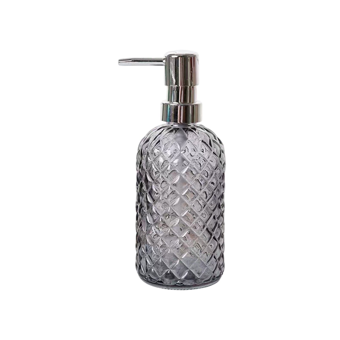 Darzheoy Glass Soap Dispenser 15 Oz for Bathroom Kitchen, Hand Soap/Lotion Dispenser with Plastic Pump Gray V1189-WXFWAL-20260326-02597