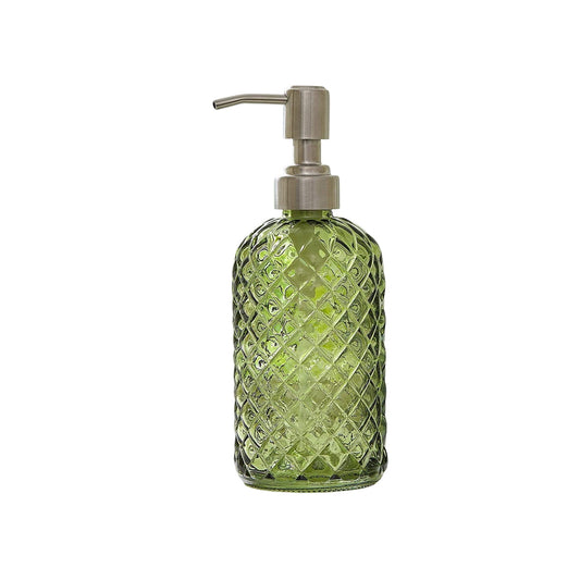 Darzheoy Glass Soap Dispenser 15 Oz for Bathroom Kitchen, Hand Soap/Lotion Dispenser with Plastic Pump Green V1189-WXFWAL-20260326-02598