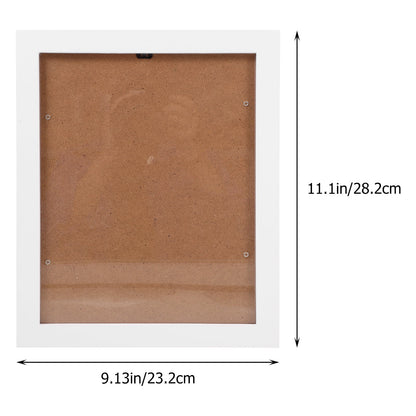HOOWIFFY Decorative White Picture Frame for Home Use Elegant Design 8.5x11 Plastic Photo Display Frame V1189-WXFWAL-20260326-02603