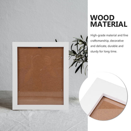HOOWIFFY Decorative White Picture Frame for Home Use Elegant Design 8.5x11 Plastic Photo Display Frame V1189-WXFWAL-20260326-02603