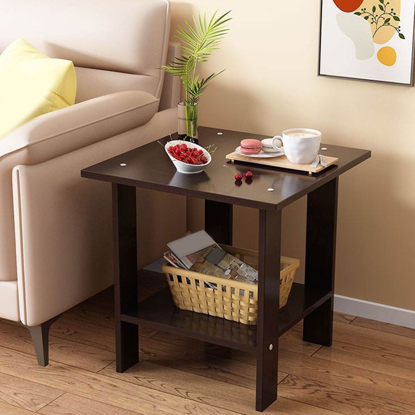 Kdkad Compact Multi-Functional Side Table, Small Accent End Table for Sofa, Bedside, Living Room & Apartment, V1189-WXFWAL-20260326-02608