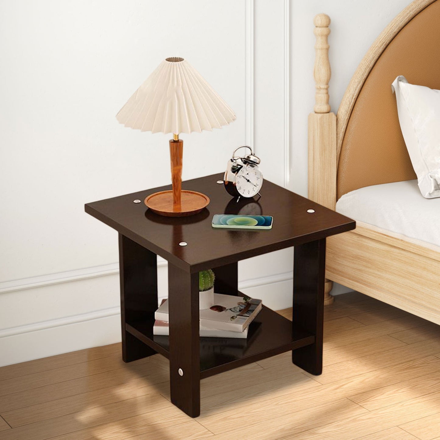Kdkad Compact Multi-Functional Side Table, Small Accent End Table for Sofa, Bedside, Living Room & Apartment, V1189-WXFWAL-20260326-02608