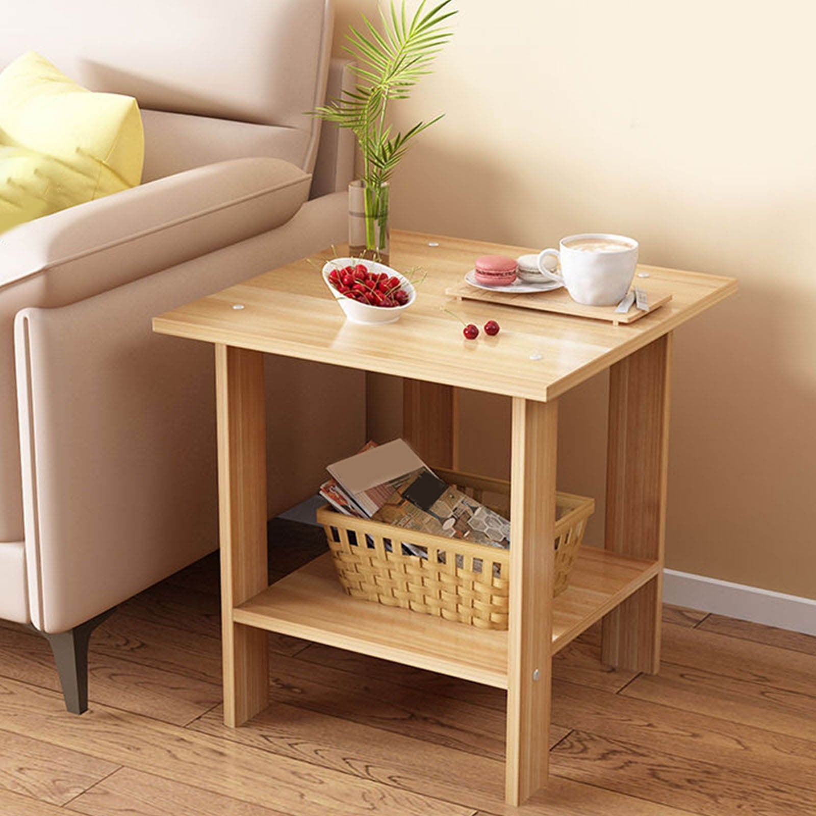 Kdkad Compact Multi-Functional Side Table, Small Accent End Table for Sofa, Bedside, Living Room & Apartment, V1189-WXFWAL-20260326-02609